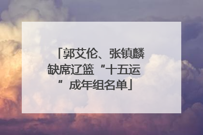 郭艾伦、张镇麟缺席辽篮“十五运”成年组名单
