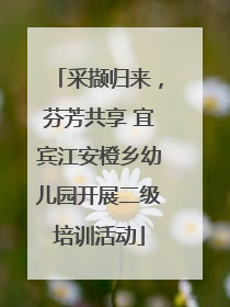 采撷归来，芬芳共享 宜宾江安橙乡幼儿园开展二级培训活动