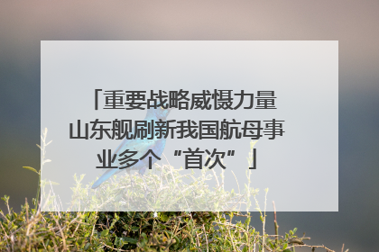 重要战略威慑力量 山东舰刷新我国航母事业多个“首次”