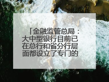 金融监管总局：大中型银行目前已在总行和省分行层面都设立了专门的科技金融部门
