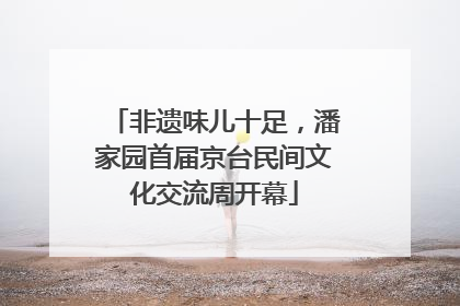 非遗味儿十足，潘家园首届京台民间文化交流周开幕