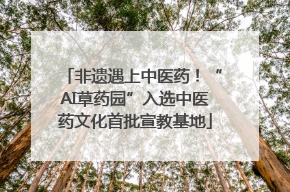 非遗遇上中医药！“AI草药园”入选中医药文化首批宣教基地