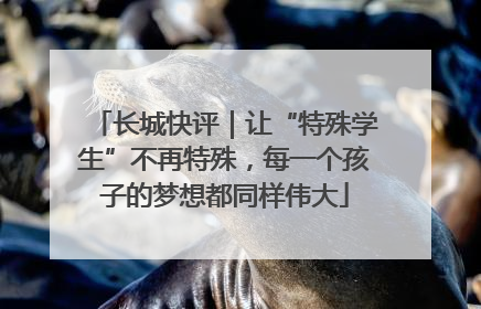 长城快评｜让“特殊学生”不再特殊，每一个孩子的梦想都同样伟大