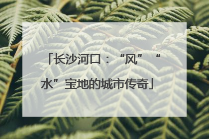 长沙河口：“风”“水”宝地的城市传奇