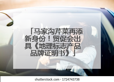 马家沟芹菜再添新身份！贸促会出具《地理标志产品品牌证明书》