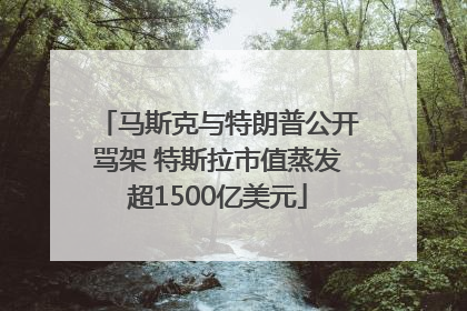 马斯克与特朗普公开骂架 特斯拉市值蒸发超1500亿美元