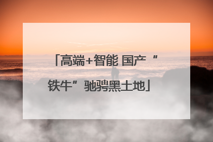 高端+智能 国产“铁牛”驰骋黑土地