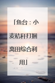 鱼台：小麦秸秆打捆离田综合利用