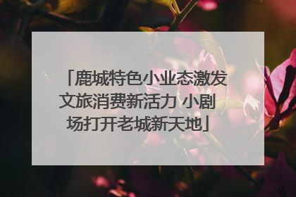 鹿城特色小业态激发文旅消费新活力 小剧场打开老城新天地
