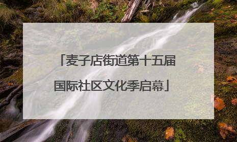 麦子店街道第十五届国际社区文化季启幕