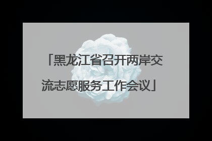 黑龙江省召开两岸交流志愿服务工作会议
