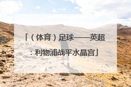 （体育）足球——英超：利物浦战平水晶宫