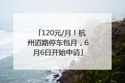 120元/月！杭州道路停车包月，6月6日开始申请