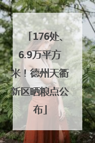 176处、6.9万平方米！德州天衢新区晒粮点公布
