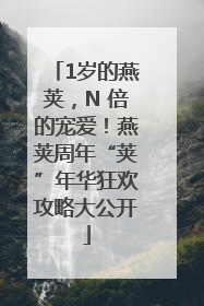 1岁的燕荚，N 倍的宠爱！燕荚周年“荚”年华狂欢攻略大公开
