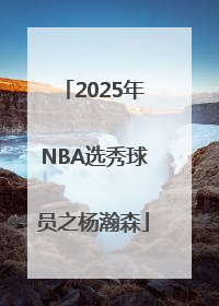 2025年NBA选秀球员之杨瀚森