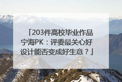 203件高校毕业作品宁海PK：评委最关心好设计能否变成好生意？