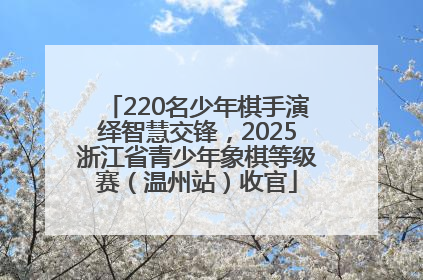 220名少年棋手演绎智慧交锋，2025浙江省青少年象棋等级赛（温州站）收官