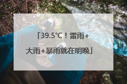 39.5℃！雷雨+大雨+暴雨就在明晚