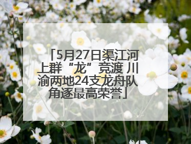 5月27日渠江河上群“龙”竞渡 川渝两地24支龙舟队角逐最高荣誉