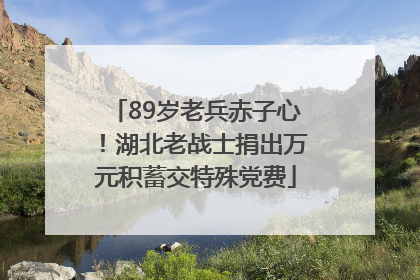 89岁老兵赤子心！湖北老战士捐出万元积蓄交特殊党费