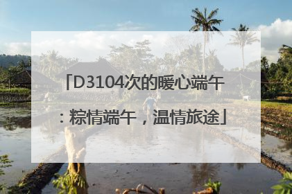 D3104次的暖心端午：粽情端午，温情旅途