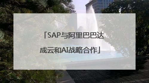SAP与阿里巴巴达成云和AI战略合作